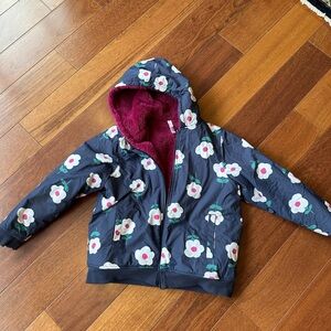 Hanna Andersson Fleece lined floral print Jacket